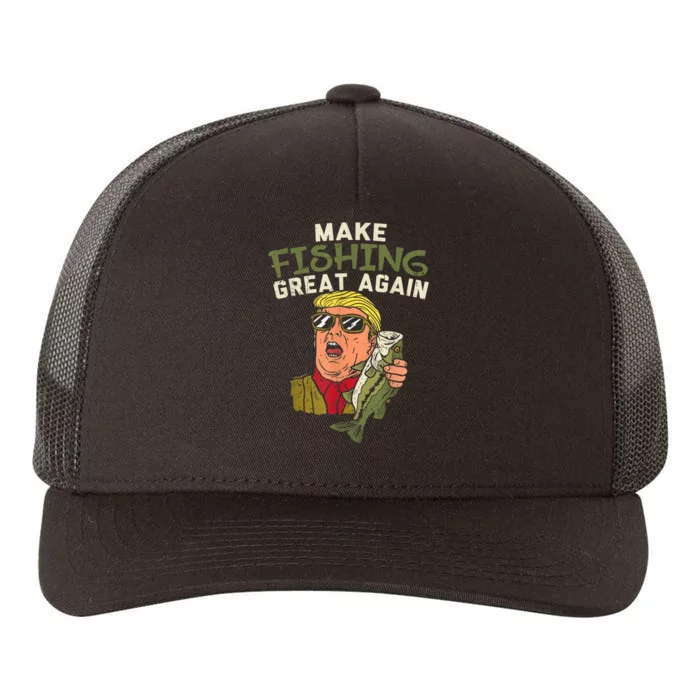 Make Fishing Great Again Trump Funny Fisherman Angler Yupoong Adult 5-Panel Trucker Hat