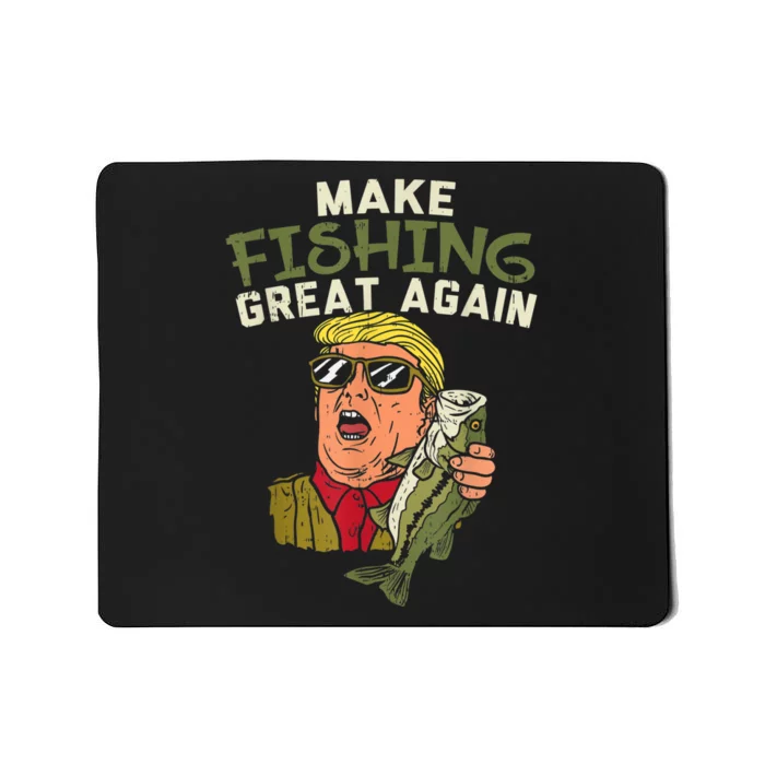 Make Fishing Great Again Trump Funny Fisherman Angler Mousepad