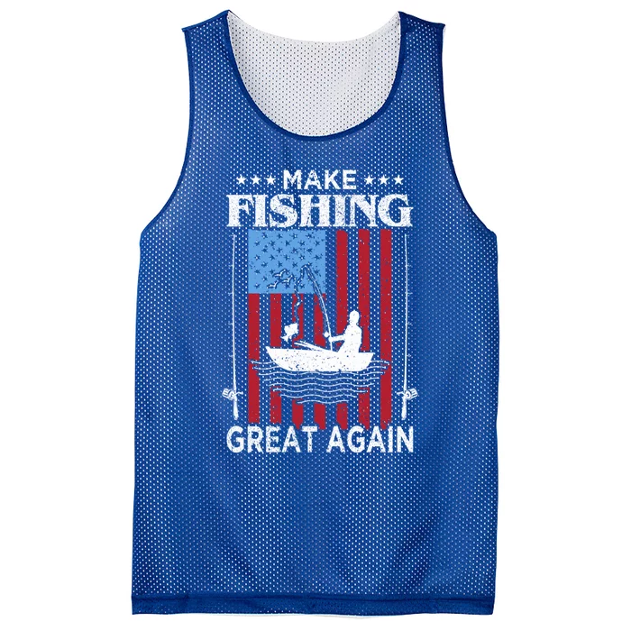 Make Fishing Great Again Gift Mesh Reversible Basketball Jersey Tank