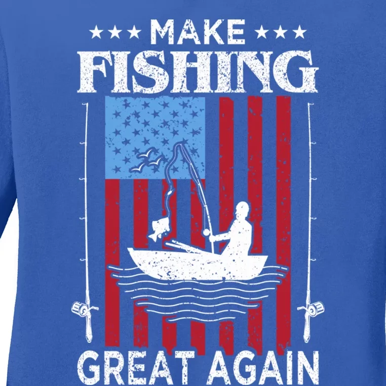 Make Fishing Great Again Gift Ladies Long Sleeve Shirt