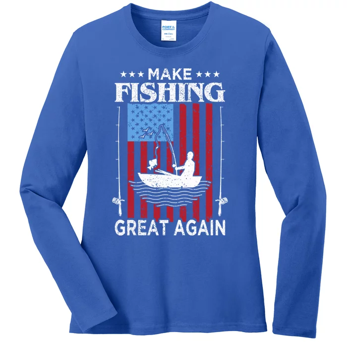 Make Fishing Great Again Gift Ladies Long Sleeve Shirt