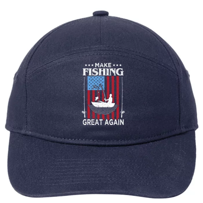 Make Fishing Great Again Gift 7-Panel Snapback Hat