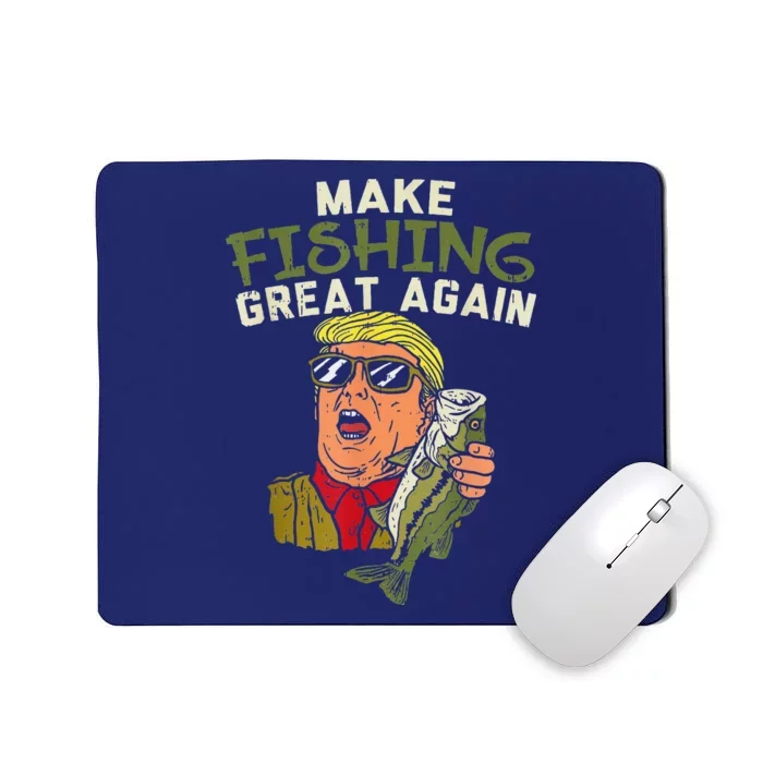 Make Fishing Great Again Trump Funny Fisherman Angler Gift Mousepad