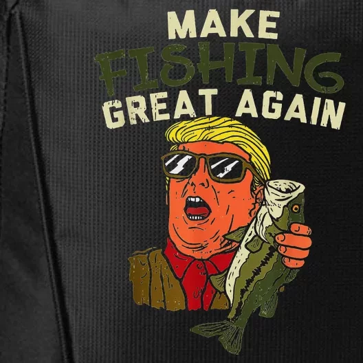 Make Fishing Great Again Trump Fisherman Design City Backpack