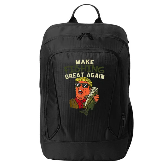 Make Fishing Great Again Trump Fisherman Design City Backpack