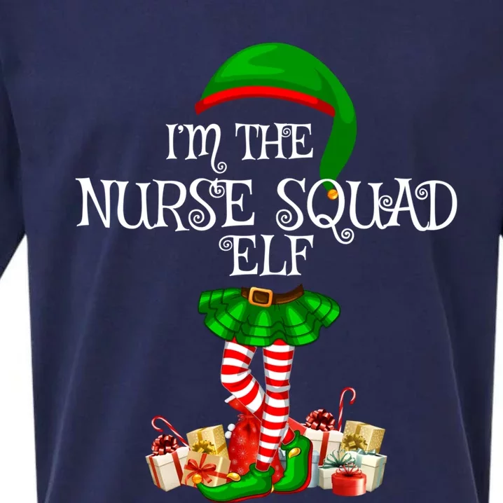 Matching Family Group Im The Nurse Squad Elf Christmas Gift Sueded Cloud Jersey T-Shirt