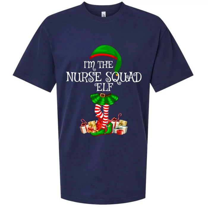 Matching Family Group Im The Nurse Squad Elf Christmas Gift Sueded Cloud Jersey T-Shirt