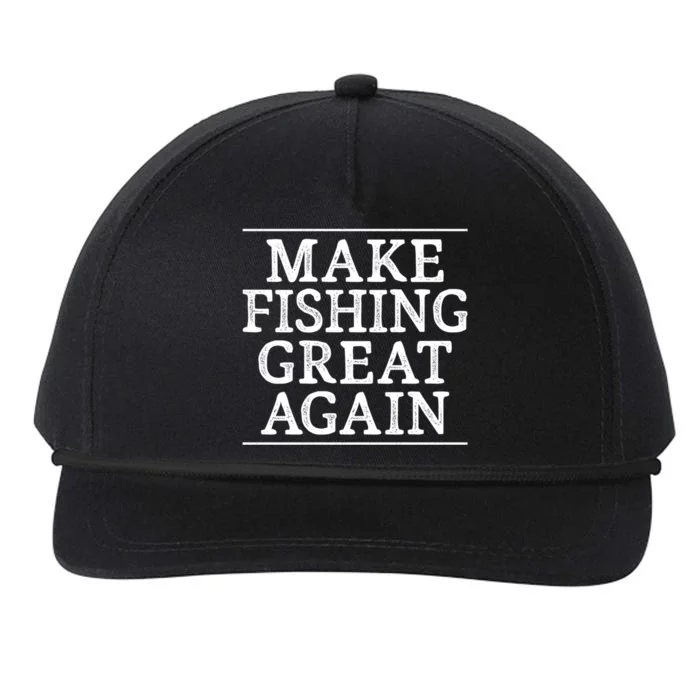 Make Fishing Great Again Vintage Style Gift Snapback Five-Panel Rope Hat