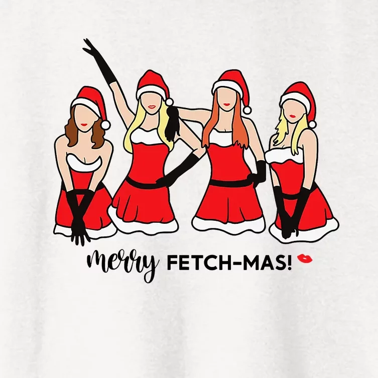 Merry Fetchmas Girls Inspired I'm Cool Mommy Meangirls Christmas Women's Crop Top Tee