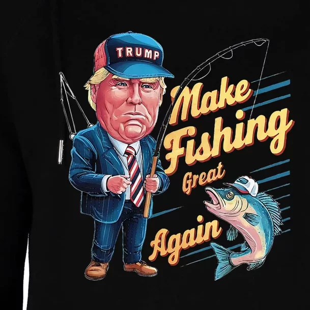 Make Fishing Great Again Trump Funny Fisherman Angler Womens Funnel Neck Pullover Hood