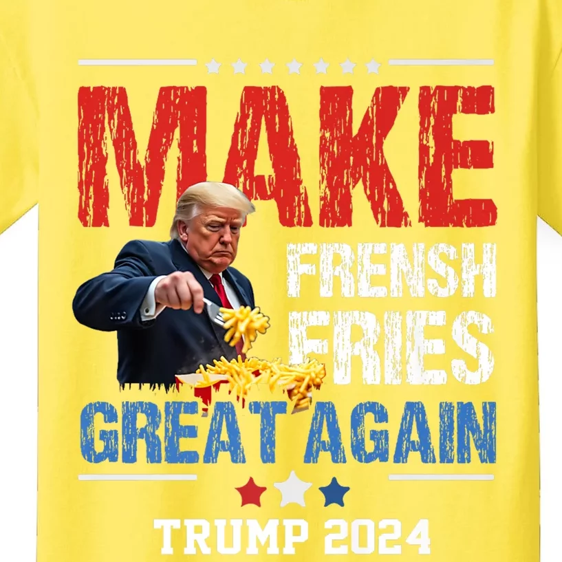 Make Fries Great Again Trump Meme 2024 Kids T-Shirt