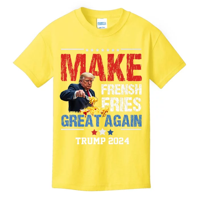 Make Fries Great Again Trump Meme 2024 Kids T-Shirt