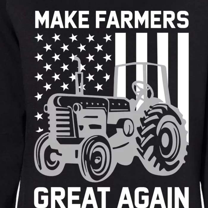 Make Farmers Great Again American Flag Agriculture Tractor Gift Womens California Wash Sweatshirt