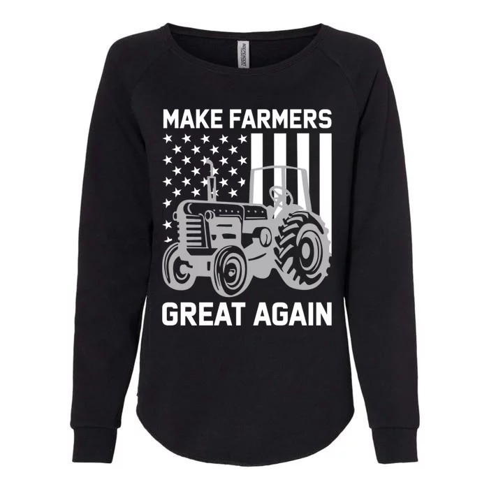 Make Farmers Great Again American Flag Agriculture Tractor Gift Womens California Wash Sweatshirt