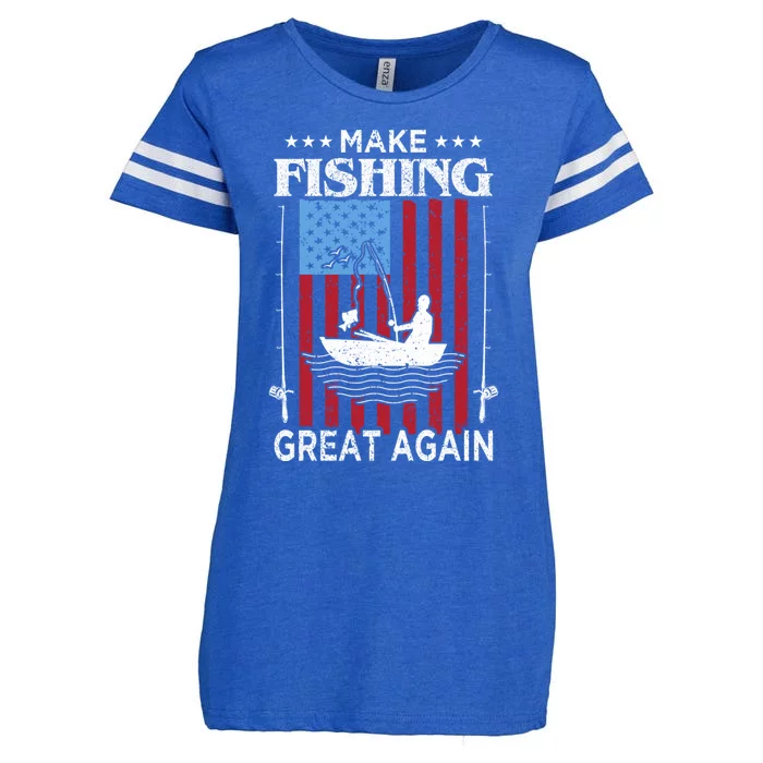 Make Fishing Great Again Cute Gift Enza Ladies Jersey Football T-Shirt