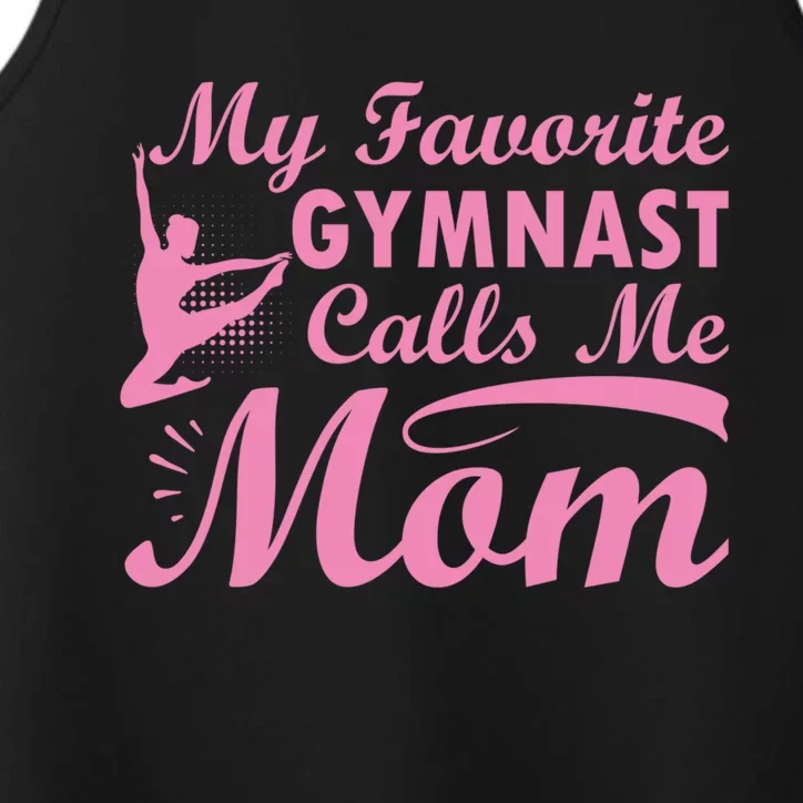 My Favorite Gymnast Calls Me Mom Gymnastic Dog Lover Cute Gift Performance Tank