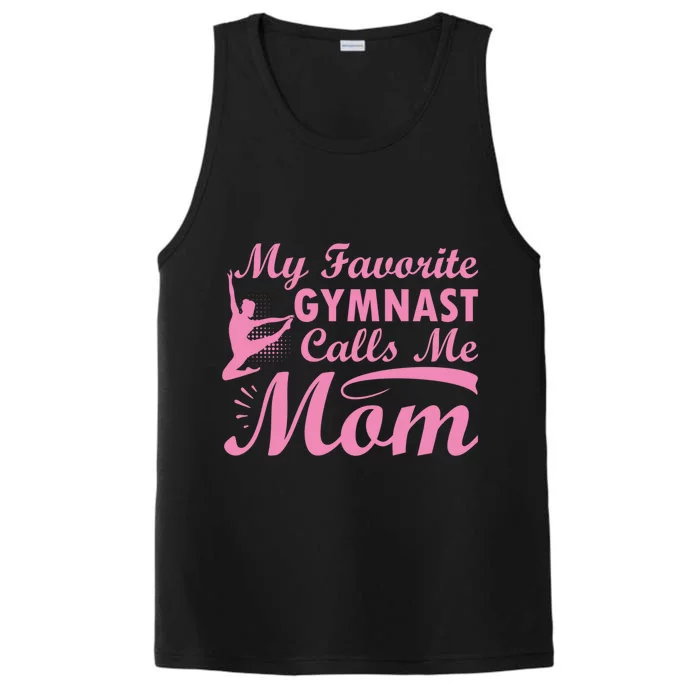 My Favorite Gymnast Calls Me Mom Gymnastic Dog Lover Cute Gift Performance Tank