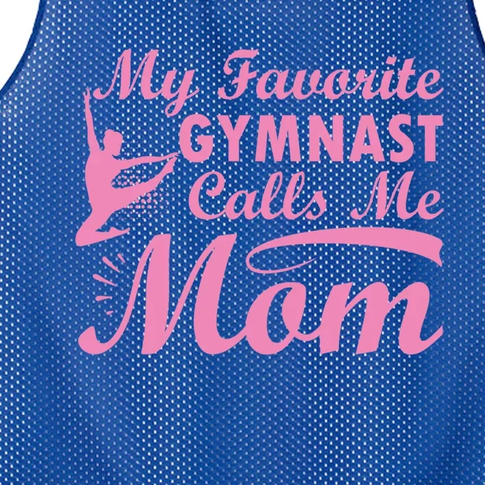 My Favorite Gymnast Calls Me Mom Gymnastic Dog Lover Cute Gift Mesh Reversible Basketball Jersey Tank