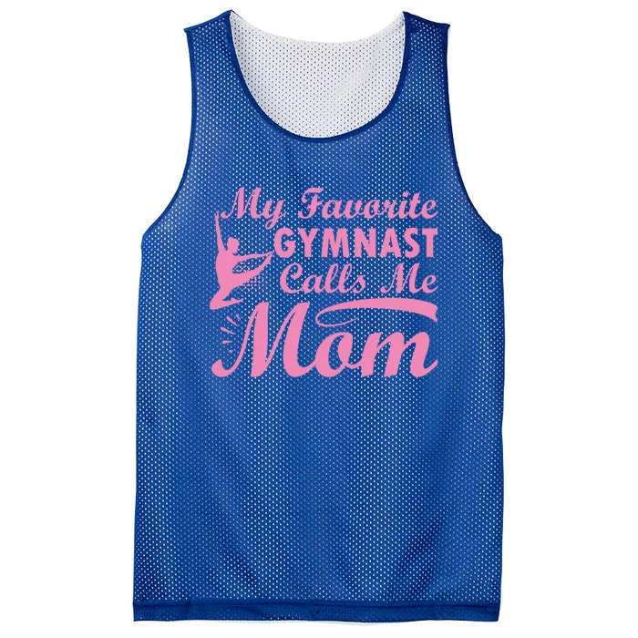 My Favorite Gymnast Calls Me Mom Gymnastic Dog Lover Cute Gift Mesh Reversible Basketball Jersey Tank