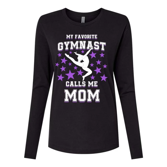 My Favorite Gymnast Calls Me Mom Gift Gymnastics Mom Gift Womens Cotton Relaxed Long Sleeve T-Shirt