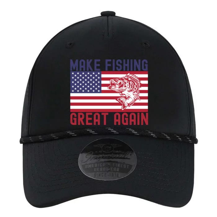 Make Fishing Great Again Bass Fish American Flag Funny Gift Performance The Dyno Cap