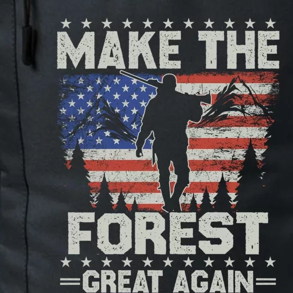 Make Forest Great Again Gift Usa Flag Wildlife Coyote Hunters Gift Daily Commute Backpack