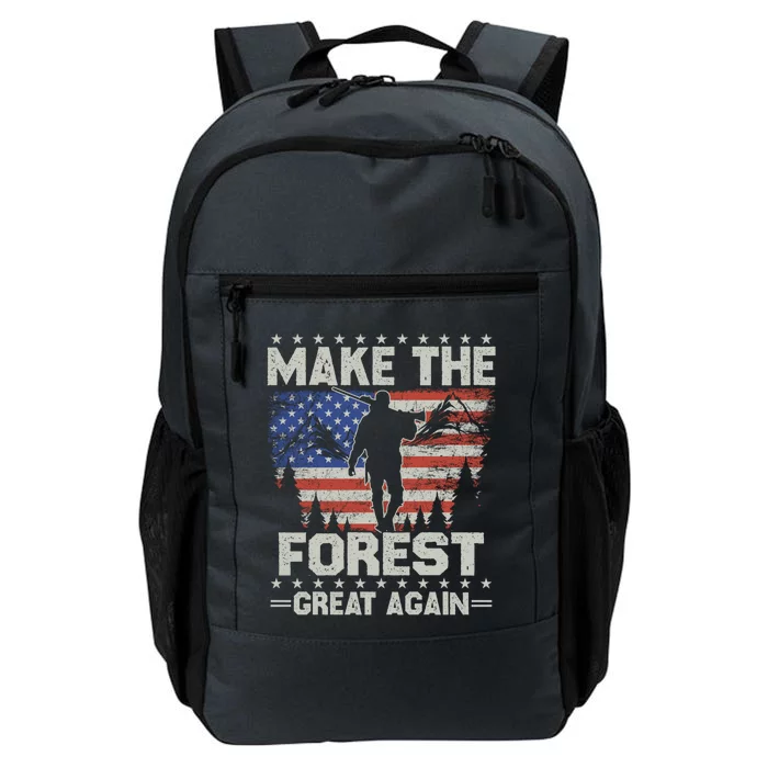 Make Forest Great Again Gift Usa Flag Wildlife Coyote Hunters Gift Daily Commute Backpack