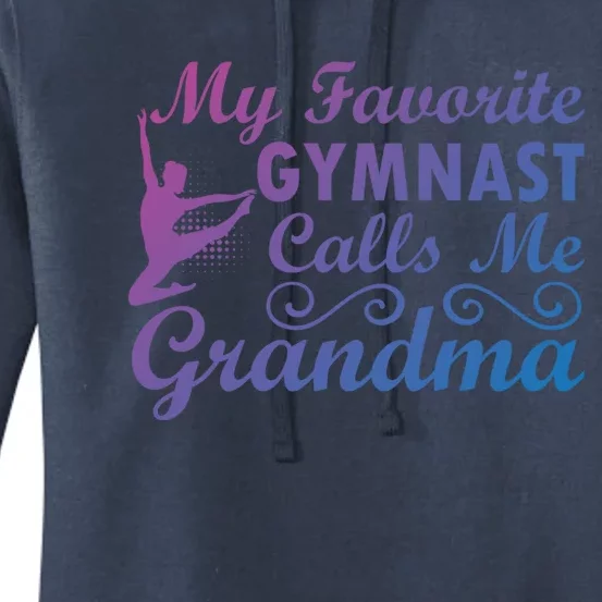 My Favorite Gymnast Calls Me Grandma Gymnastic Dog Lover Gift Women's Pullover Hoodie