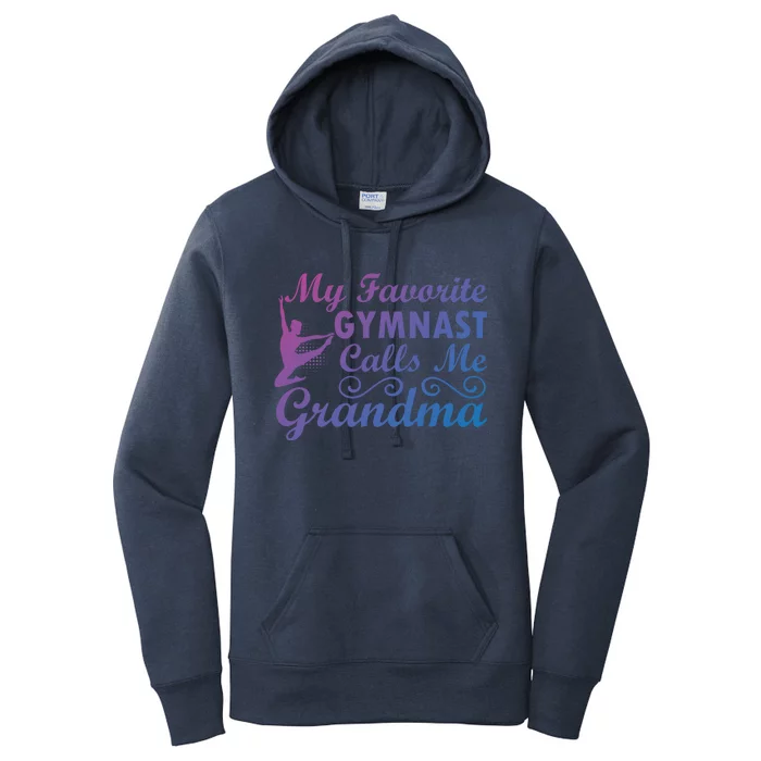 My Favorite Gymnast Calls Me Grandma Gymnastic Dog Lover Gift Women's Pullover Hoodie