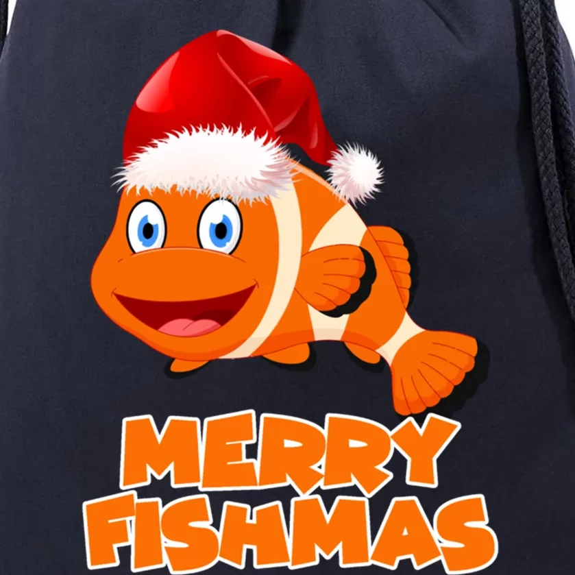 Merry Fishmas Gift Drawstring Bag