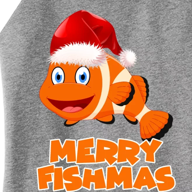 Merry Fishmas Gift Women’s Perfect Tri Rocker Tank