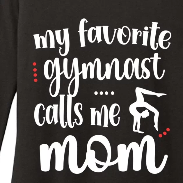 My Favorite Gymnast Calls Me Mom Gymnastics Mama Gift Womens CVC Long Sleeve Shirt