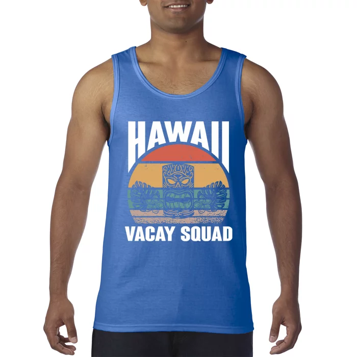 Matching Family Group Hawaiian Retro Hawaii Vacay Squad Cute Gift Tank Top