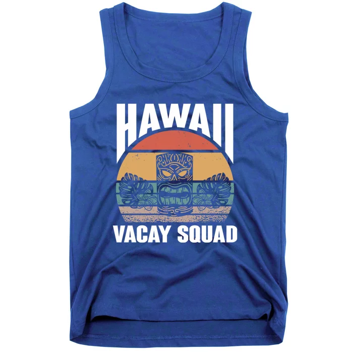 Matching Family Group Hawaiian Retro Hawaii Vacay Squad Cute Gift Tank Top