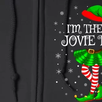 Matching Family Group I'm The Jovie Elf Christmas Full Zip Hoodie