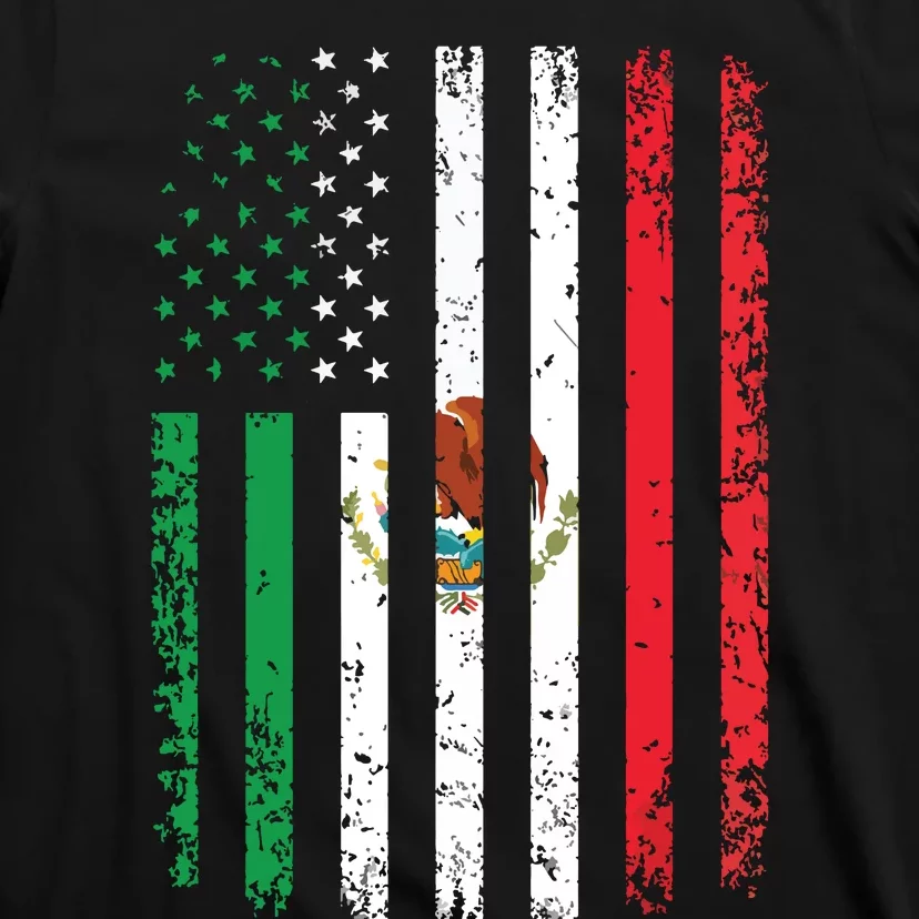 Mexico Flag Gift 4th Of July USA American Mexican Flag T-Shirt