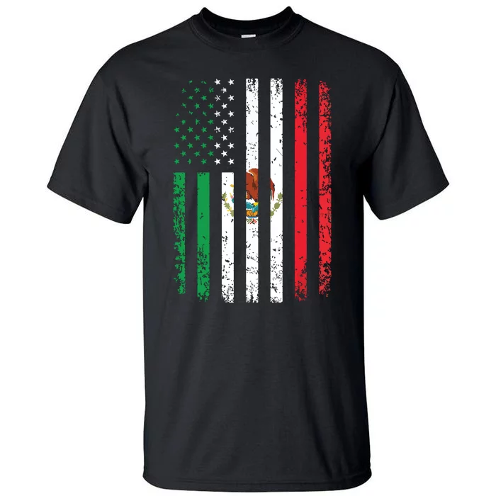 Mexico Flag Gift 4th Of July USA American Mexican Flag Tall T-Shirt