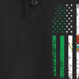 Mexico Flag Gift 4th Of July USA American Mexican Flag Dry Zone Grid Performance Polo