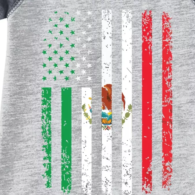 Mexico Flag Gift 4th Of July USA American Mexican Flag Infant Baby Jersey Bodysuit