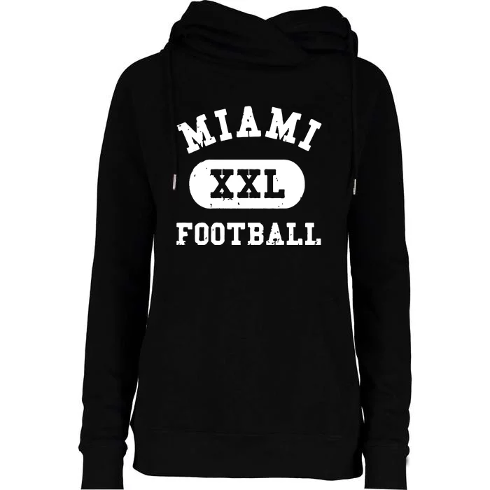 Miami Football Gift For Fan Sport Womens Funnel Neck Pullover Hood