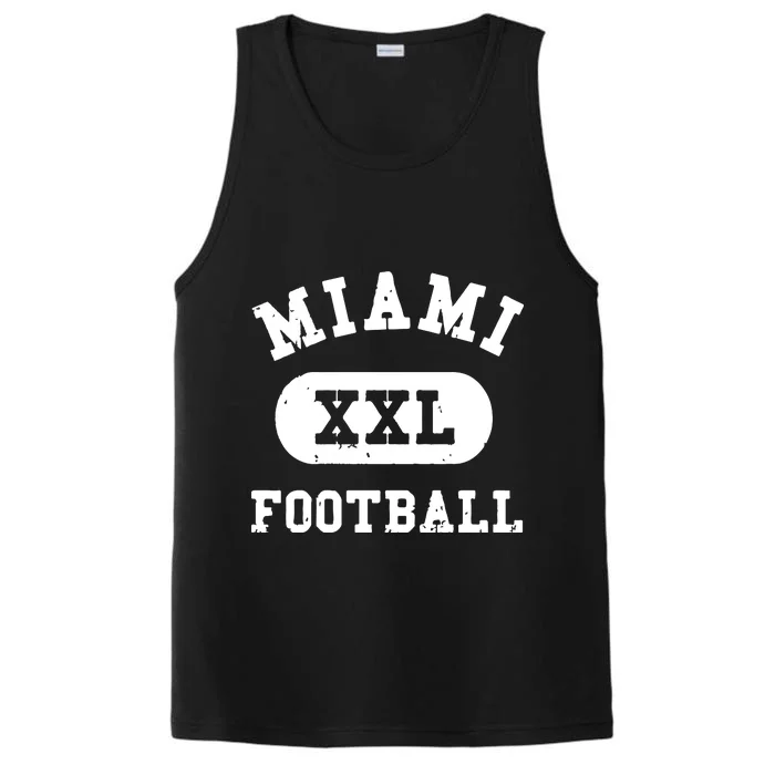 Miami Football Gift For Fan Sport Performance Tank