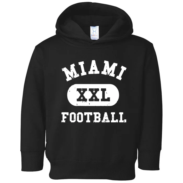 Miami Football Gift For Fan Sport Toddler Hoodie