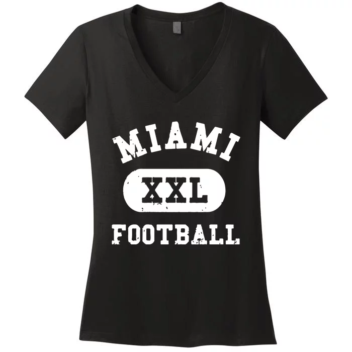 Miami Football Gift For Fan Sport Women's V-Neck T-Shirt