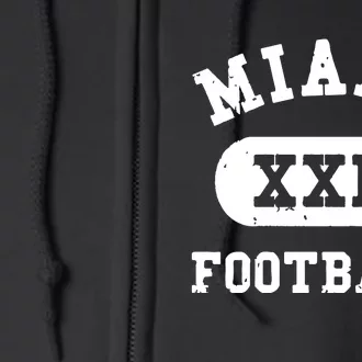 Miami Football Gift For Fan Sport Full Zip Hoodie