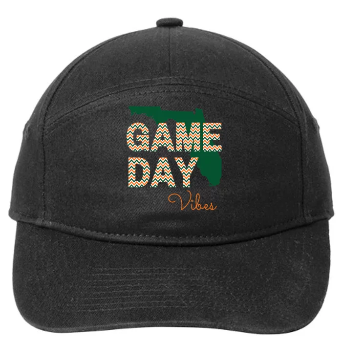 Miami Football Game Day Vibes Fall Tailgate 7-Panel Snapback Hat