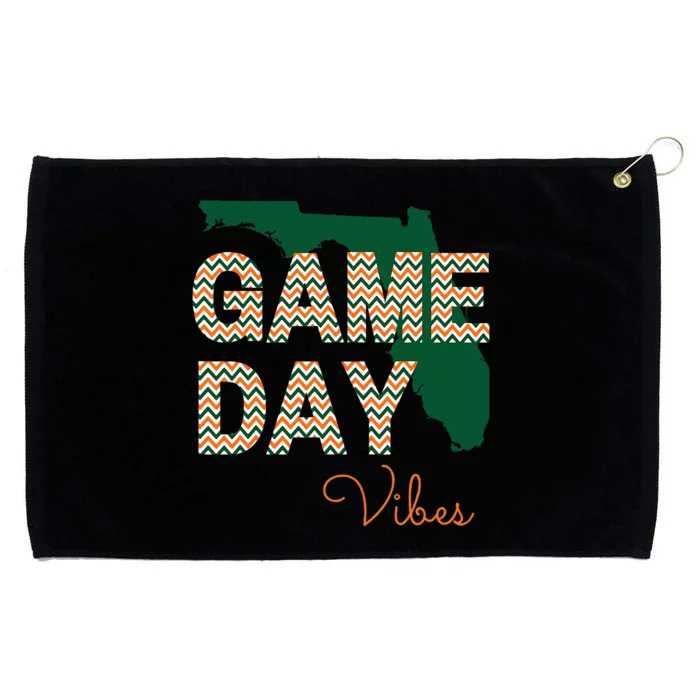 Miami Football Game Day Vibes Fall Tailgate Grommeted Golf Towel