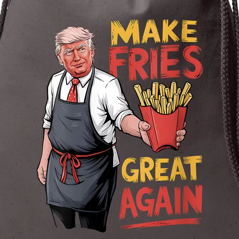 Make Fries Great Again Illustration Drawstring Bag