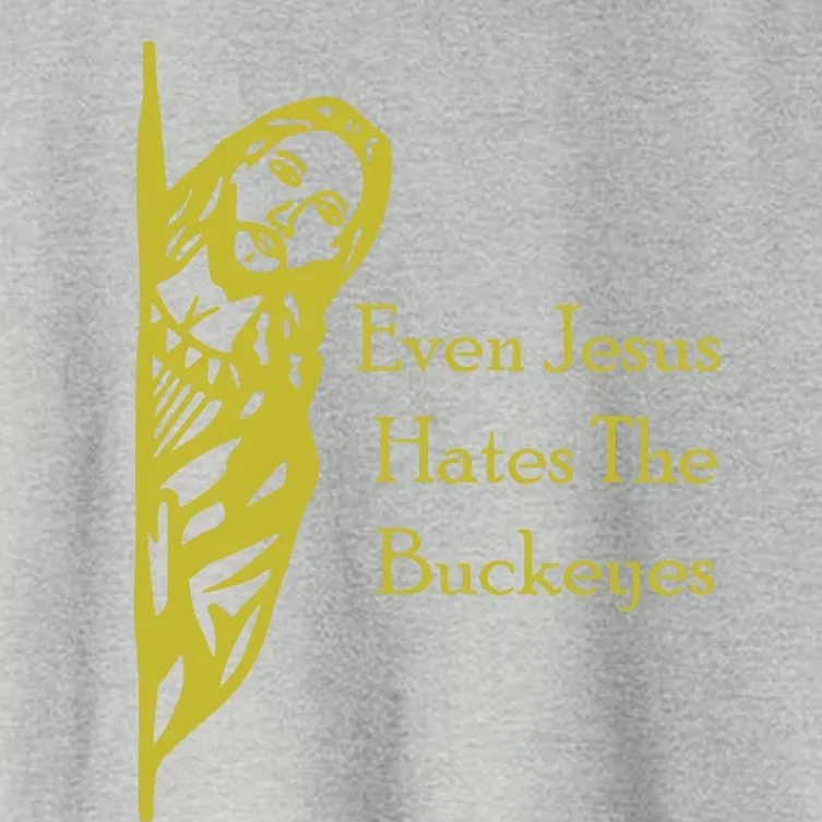 Michigan Fan Gear Even Jesus Hates Thebuckeyes Women's Crop Top Tee