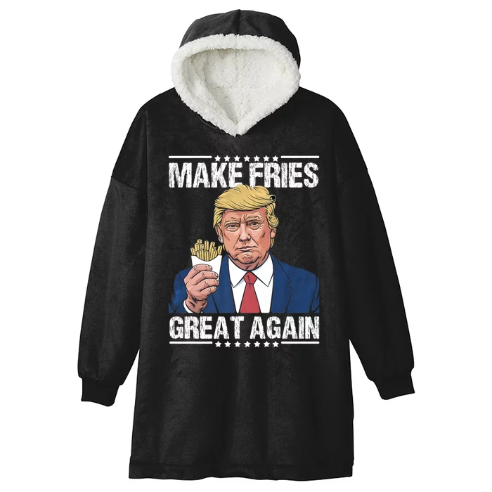 Make Fries Great Again Graphic Hooded Wearable Blanket