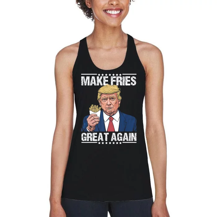 Make Fries Great Again Graphic Women's Racerback Tank